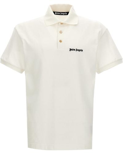 Palm Angels 'Classic Logo' Polo Shirt - White