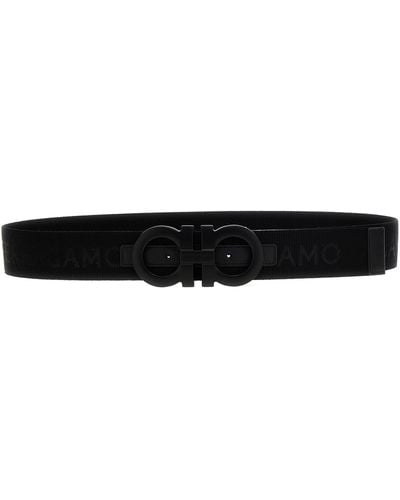 Ferragamo Logo Tape Belt Belts - Black