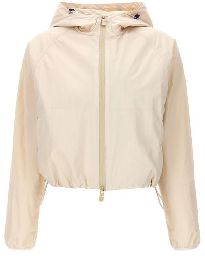 Burberry Cropped Hooded Jacket Giacche Beige - Neutro