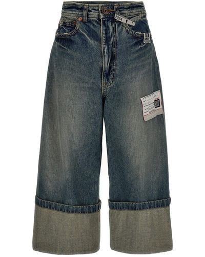 Maison Mihara Yasuhiro Roll-Up Jeans Celeste - Blu