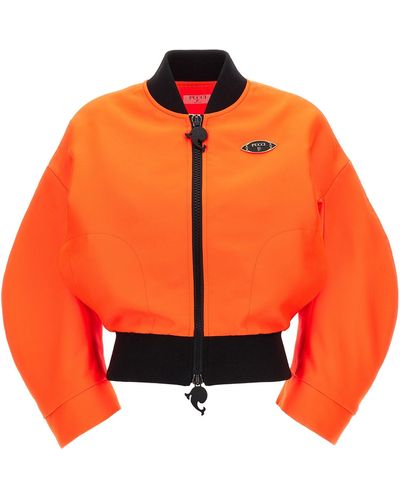 Emilio Pucci Neon Logo Bomber Jacket Giacche Arancione