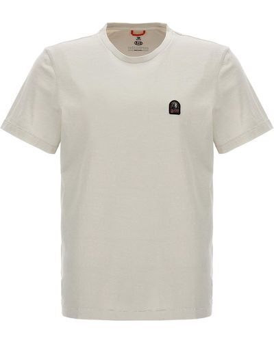 Parajumpers Logo T Shirt Grigio - Bianco