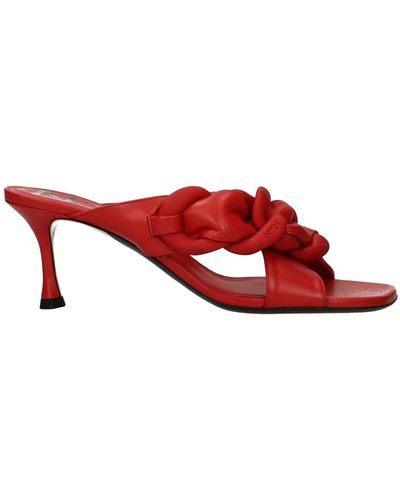 N°21 Sandals Leather Red Poppy