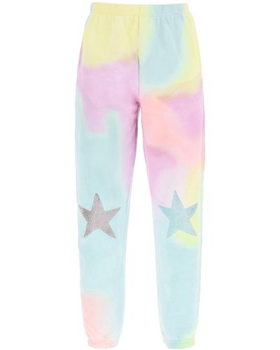 Collina Strada Joggers Tie Dye 'Scholastic' Con Strass - Multicolore