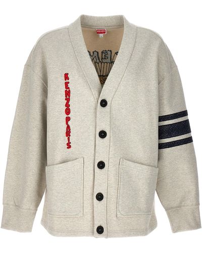 KENZO Drawn Varsity Maglioni Grigio - Bianco