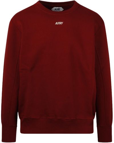 Autry Logo Bi-color Sweatshirt - Red