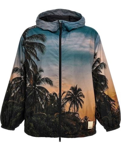 Emporio Armani 'Tropicale' Hooded Jacket - Grey