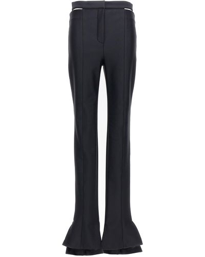 Mugler Cut-Out Pantaloni Nero - Blu