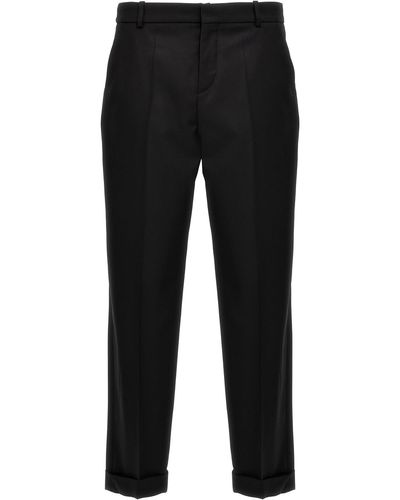 Balmain Wool Tailored Trousers Pantaloni Nero