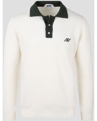 Autry Sporty Polo Shirt - Natural