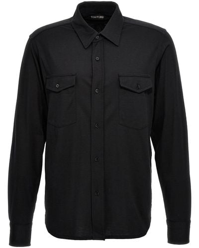 Tom Ford Silk Blend Shirt - Black