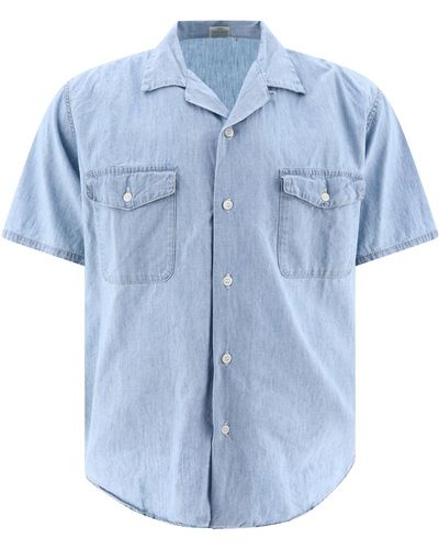 Orslow Shirt With Patch Pockets Shirts - Blue