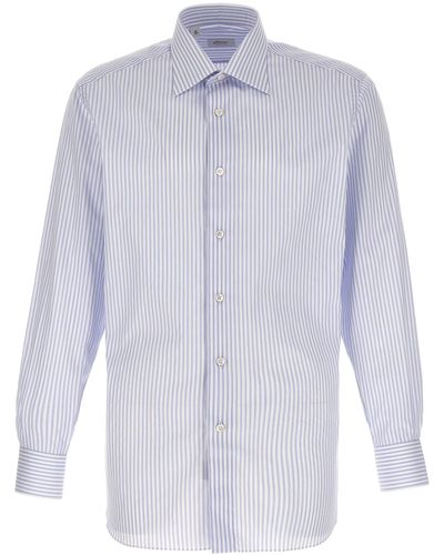 Brioni Striped Shirt Camicie Multicolor - Blu