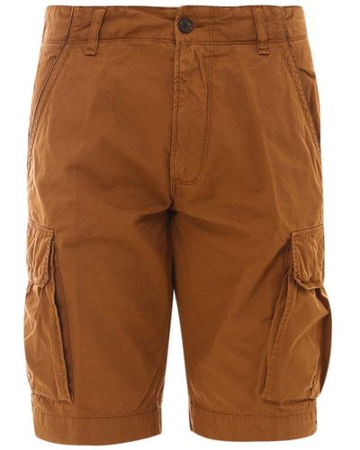 PERFECTION GDM Cotton Bermuda Shorts - Brown