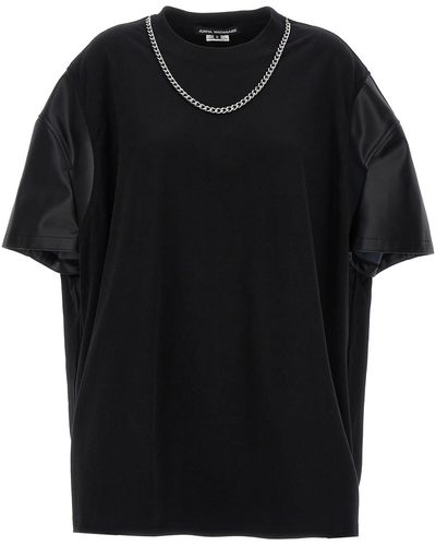 Junya Watanabe Eco-leather Sleeve T-shirt - Black