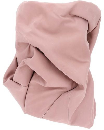 Rick Owens Ny Leather Bustier Top For Women - Pink