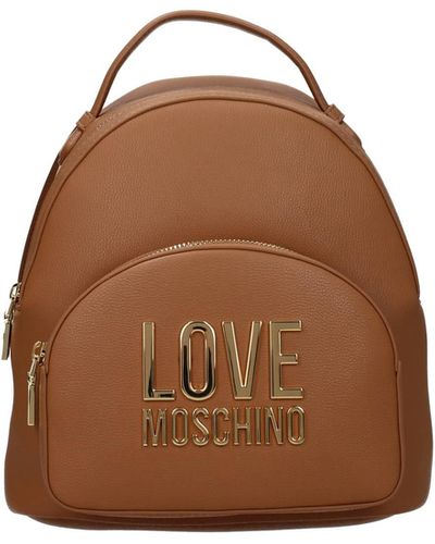 Brown Love Moschino Backpacks for Women Lyst UK