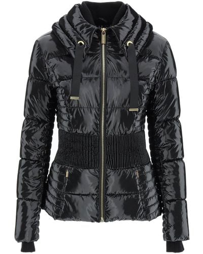 MARCIANO BY GUESS 'annie' Laquered Nylon Puffer Jacket - Black