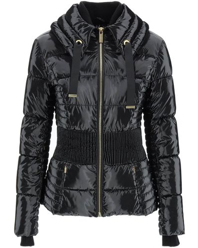 MARCIANO BY GUESS 'annie' Laquered Nylon Puffer Jacket - Black