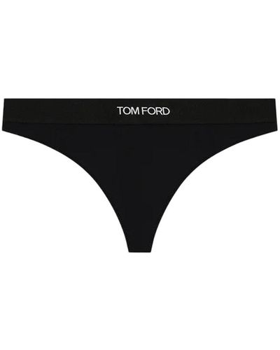 Tom Ford Thong With Logo - Black