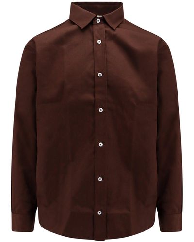 Drole de Monsieur Cotton Blend Shirt - Brown