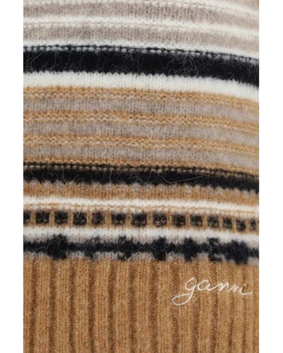 Ganni Soft Wool Stripe Vest - Multicolour