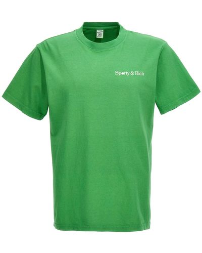 Sporty & Rich Raquet And Health Club T Shirt Verde