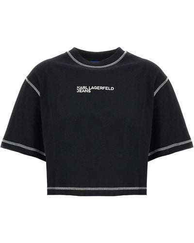 Karl Lagerfeld Logo T-shirt Jeans - Black