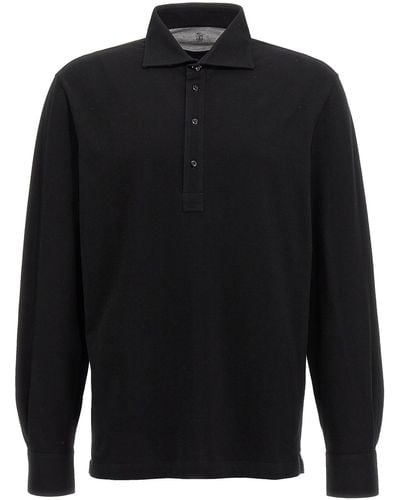 Brunello Cucinelli Cotton Shirt Polo - Black