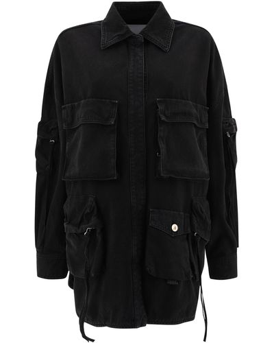 The Attico "Fern" Coat - Black