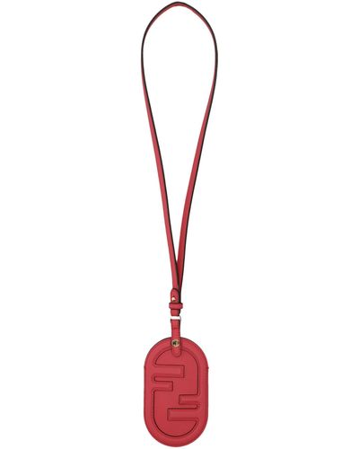 Fendi Name Tag Bag Accessories - Red