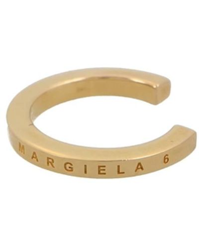 Maison Margiela Rings Mm6 Brass - Metallic