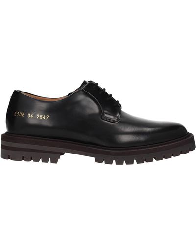 Common Projects Lace Up And Monkstrap Leather - Black