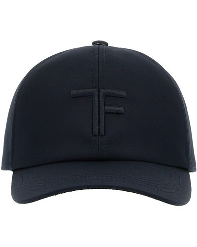 Tom Ford Logo Embroidery Cap Cappelli Blu