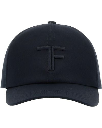 Tom Ford Logo Embroidery Cap Hats - Blue