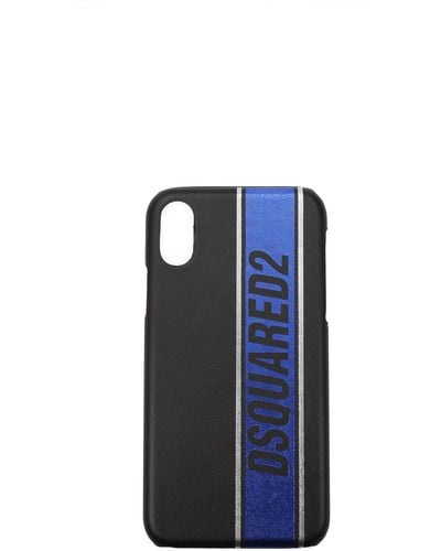 DSquared² Porta iPhone iphone X Poliuretano Nero - Blu