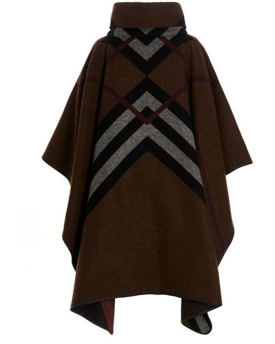 Burberry Poncho 'Wootton' - Nero