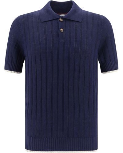 Brunello Cucinelli Maglia Polo - Blu