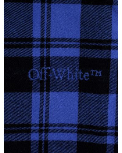 Off-White c/o Virgil Abloh Cotton Shirt With Check Motif - Blue