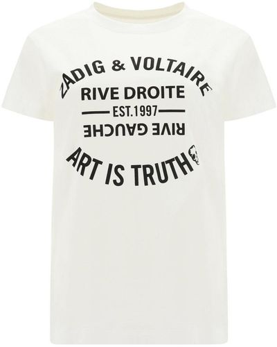 Zadig & Voltaire T-shirt Walk Blason con logo - Bianco