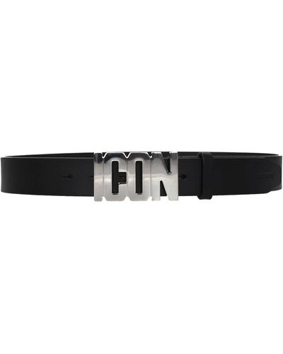DSquared² Regular Belts Icon Leather - White