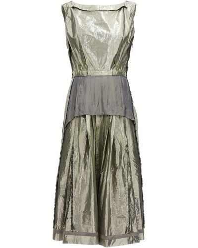 Maison Margiela Laminated Dress Abiti Silver - Grigio