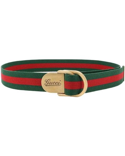 Gucci Web Belt With Metal Buckle - Multicolour