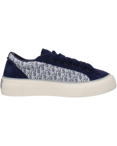 Dior Sneakers Camoscio Blu Bianco