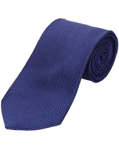 Zegna Cravatte Seta Blu Blu Royal