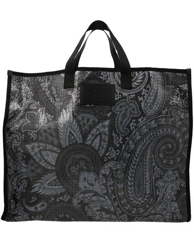 Etro Globtter Shopping Bag - Black