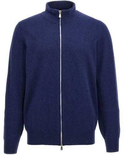 Brunello Cucinelli Cashmere Cardigan Jumper, Cardigans - Blue