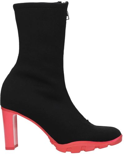 Alexander McQueen Ankle Boots Fabric Coral - Black