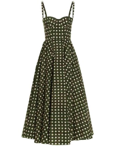 Giambattista Valli Printed Poplin Dress - Green