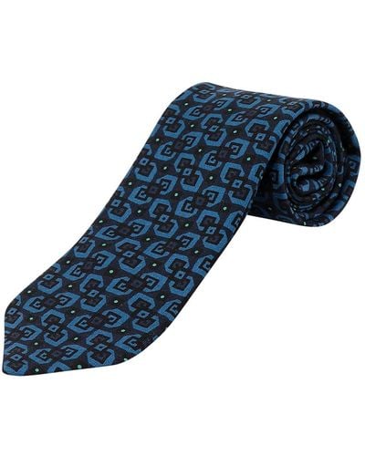 Nicky Wool And Silk Tie - Blue